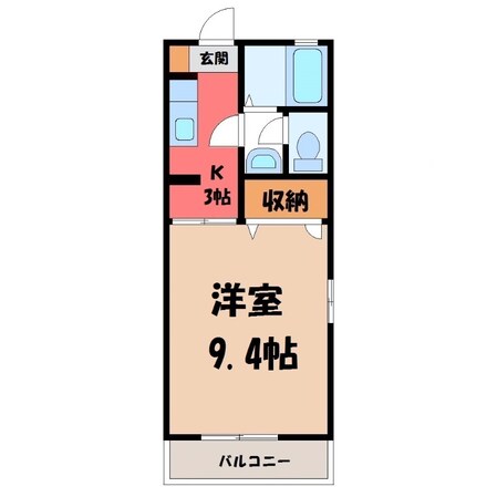 宇都宮大学陽東キャンパス駅 徒歩24分 1階の物件間取画像